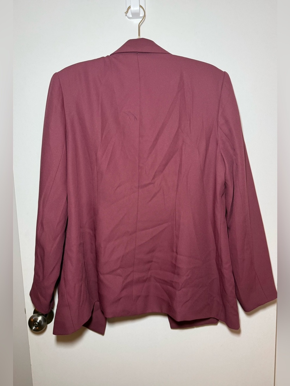 Vintage Mary McFadden Collection Pink Solid Button Front Blazer Jacket Size 16 - Picture 4 of 8